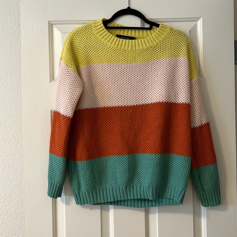 Color block sweater